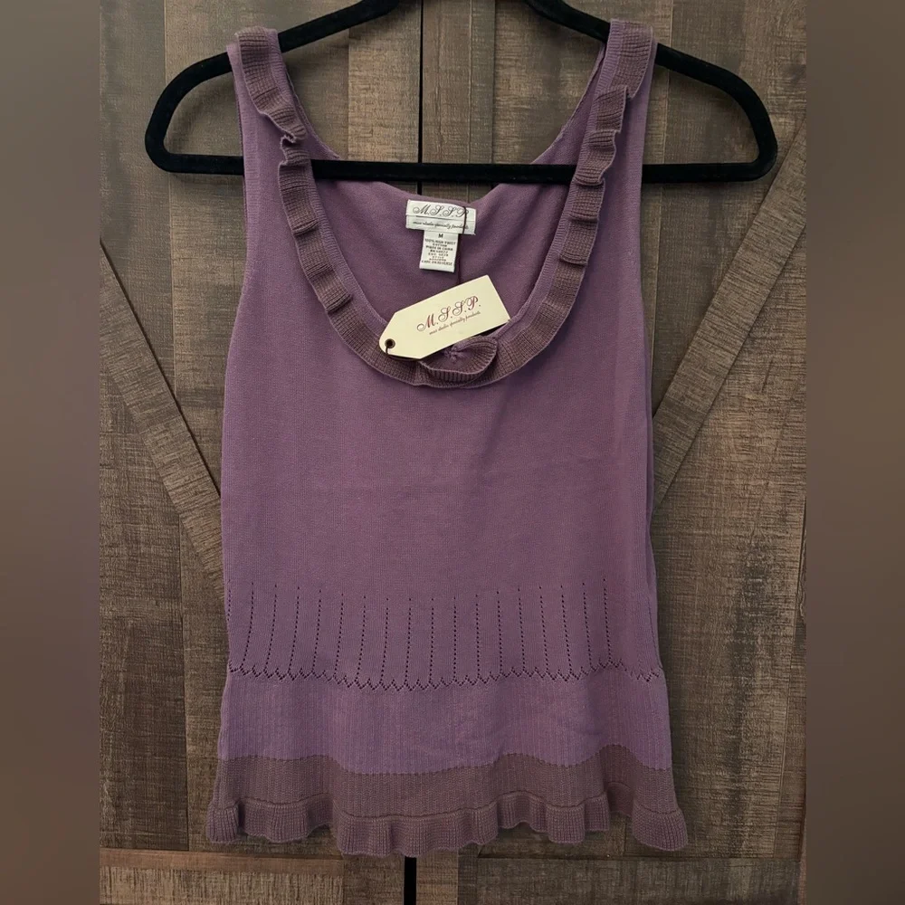 MSSP | Purple Knit Top NWT - Picture 1 of 9